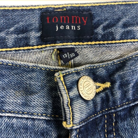 Vtg Y2K Tommy Hilfiger ROC ROC Jeans Women’s 13/30 Big Patch High Rise Cotton - Picture 4 of 10